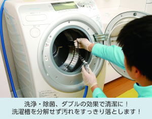 全自動洗濯機クリーニング古河市,加須市,野木町